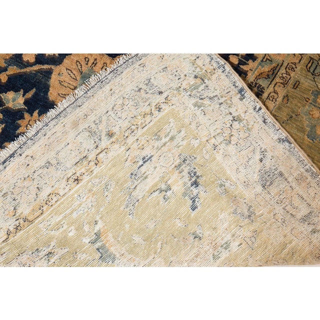 Authentic 19th Century Persian Tabriz Handmade Wool Carpet For Sale - Image 4 of 7