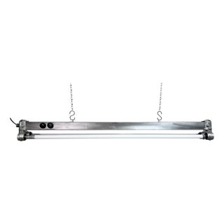 Industrial Polished Hanging Tube Light, 1970s For Sale