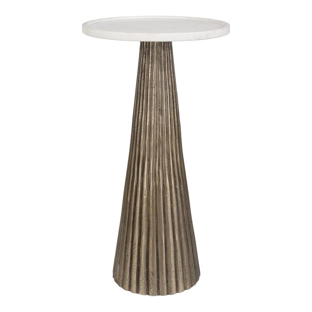 Fluted Cone Side Table For Sale