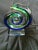 1980s Murano Style Italy Blue Green Sommerso Art Glass Swirl Sculpture For Sale - Image 4 of 6