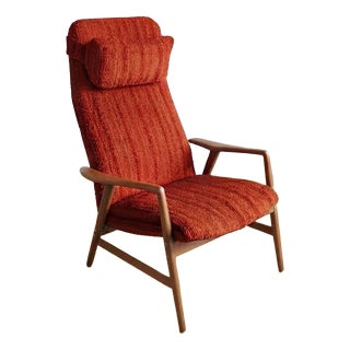 Swedish Contour Lounge Chair attributed to Alf Svensson, 1950s For Sale