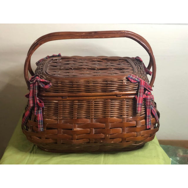 Vintage Picnic Time Picnic Basket Chairish
