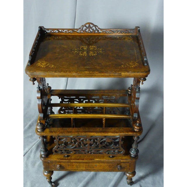 Antique Marquetry Serving Table For Sale - Image 11 of 13