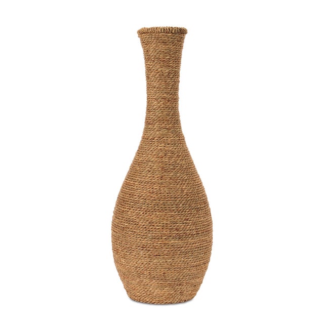 Bring organic warmth and coastal texture into your home with this Woven Seagrass Floor Vase. Designed with a beautifully...