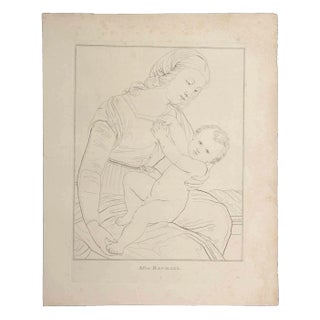 Thomas Holloway, Mother and Baby After Raphael, Original Etching, 1810 For Sale
