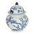 Blue and White Bird Flower Gingerjar Chinoiserie Chic For Sale