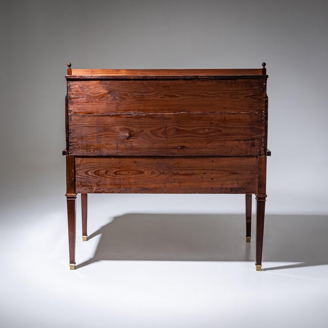 Brown Louis XVI Roll-Top Desk in Mahogany, 1800s For Sale - Image 8 of 14