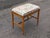 Vintage Georgian Style Mahogany Vanity Bench, Floral Upholstered Dressing Stool, Spindle Leg Accent Chair, Bedroom Seating, Antique Stool For Sale In Washington DC - Image 6 of 7