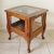 Vintage Queen Anne Solid Oak Wood & Beveled Glass Display Side/End Accent Table For Sale - Image 11 of 12