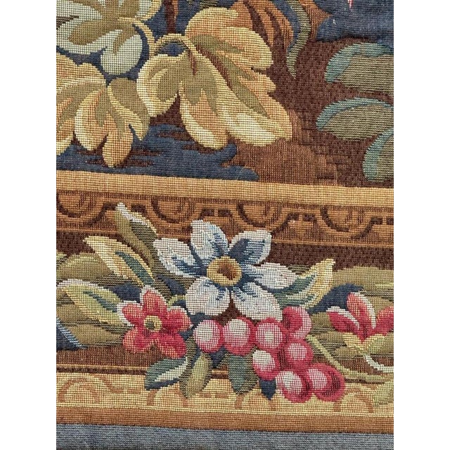 Vintage French Aubusson Style Jacquard Tapestry, 1970s For Sale - Image 17 of 18