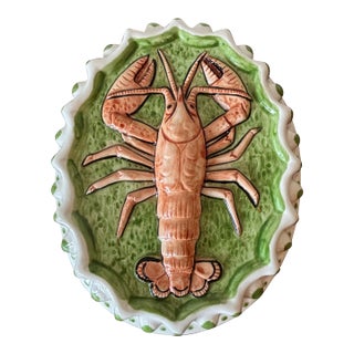 Vintage Ceramic Hanging Jello Mold With Lobster For Sale
