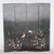 Chinese Vintage Chinese Hand Carved and Painted Crackled Room Divider/Screen For Sale - Image 3 of 12