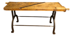 Carpenter's Planer Bench with Cast Iron, 1920s
