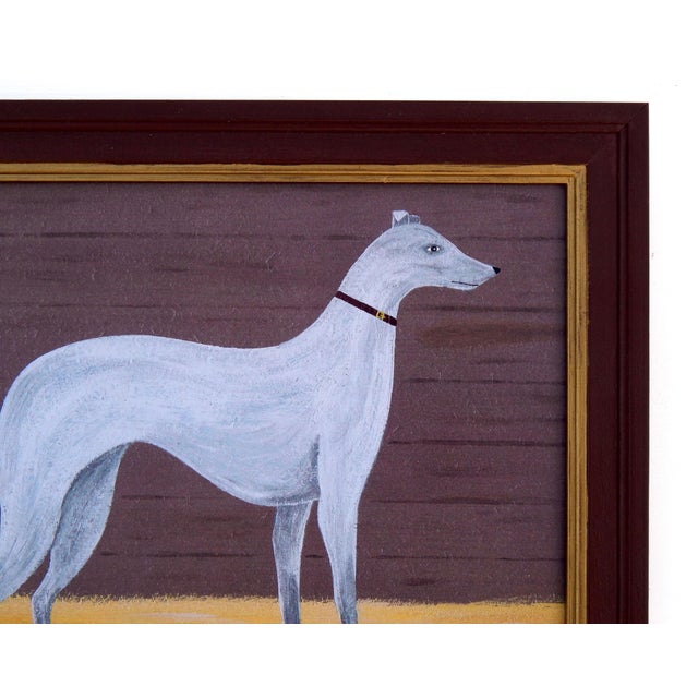 Matt Rix, Naive Style Greyhound, Print, Framed For Sale - Image 4 of 8
