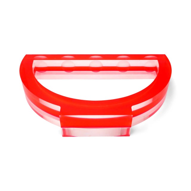 Red Laminated Acrylic Ospiti Collection Sculpture by Andrea Anastasio for Design Gallery Milano (1999) For Sale - Image 8 of 12