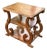 Rustic European Maple Scrolled Leg Side Table For Sale