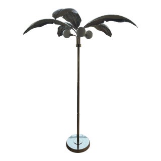 Cb2 Palm Brass Floor Lamp For Sale