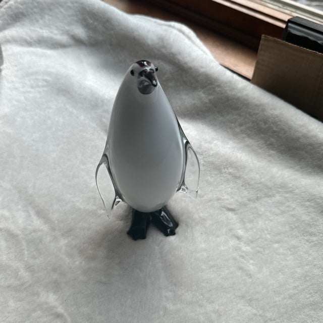Precious figurine of a penguin sculpture handmade in Murano without a stamp used, free hands only. So, each piece is...