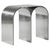 Silver Arch Stool in Polished Aluminium by Pietro Franceschini For Sale - Image 6 of 6