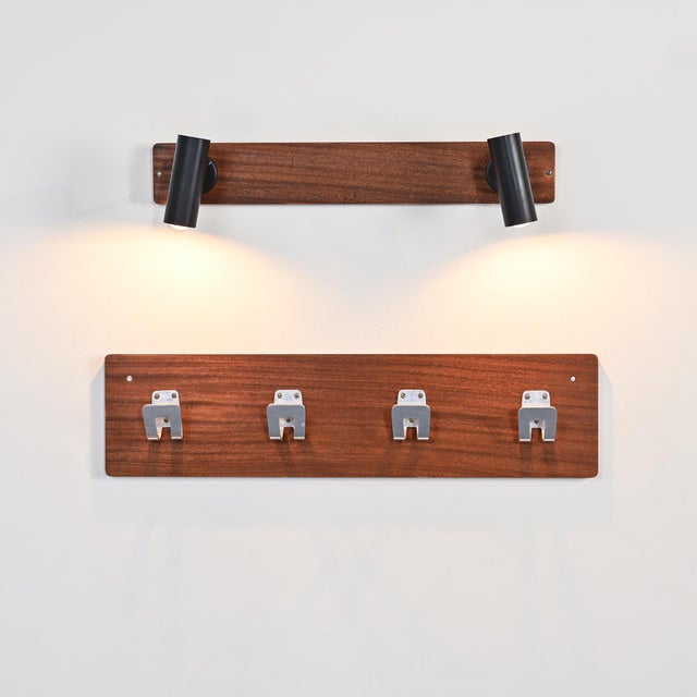 Pierre Guariche: Coat Rack and Lights for La Plagne Ski Resort, 1968 by Pierre Guariche, 1960s, Set of 2 For Sale - Image 18 of 18