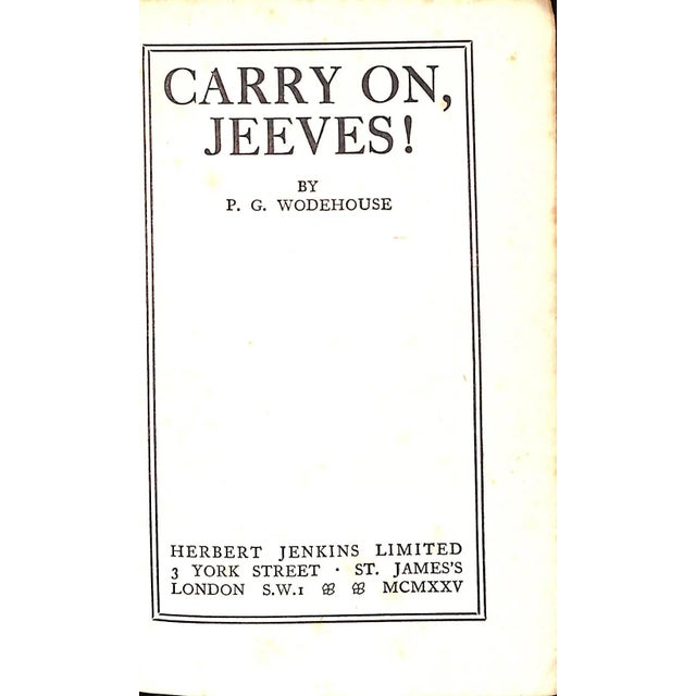 1920s Carry on, Jeeves For Sale - Image 5 of 6