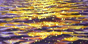 Evening Glare on the Water 6. Original Contemporary Painting