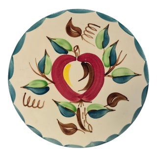 Vintage Purinton Slip Ware Apple Pattern 12'' Platter For Sale