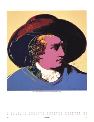 1990 Andy Warhol 'Goethe' Pop Art Multicolor Offset Lithograph