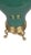 1980s 1980s Hollywood Regency Style Emerald Green Ceramic Table Lamp on Brass Ball-and-Claw Base For Sale - Image 5 of 18