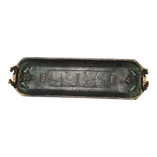 Egyptian Revival Bronze Desk Tray Circa 1880 For Sale