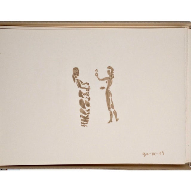 Apelles Fenosa, Apeles Fenosa Spanish Sculptor Mourlot Lithograph Abstract Expressionist Figures, 1972 For Sale - Image 4 of 10