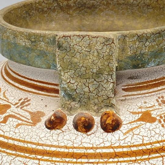 Ancient Greek Museum Reproduction Vase (12-Inch, Crackle Glaze, Uogc #47, Vessel, Hand-Made, Vintage, Late 20th Century Replica) For Sale - Image 12 of 18