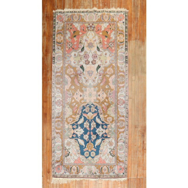 Asian Antique Vintage Indian Lahore Small Gallery Rug - 4'6" x 9'11" For Sale - Image 3 of 10