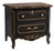 Early 20th Century Stanley Furniture French Provincial Nightstand in Satin Walnut, Onyx Black & Gilded Gold For Sale