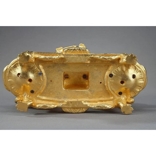 Louis XVI Style Gilt Bronze L'Amour Timbalier Inkwell For Sale - Image 16 of 17