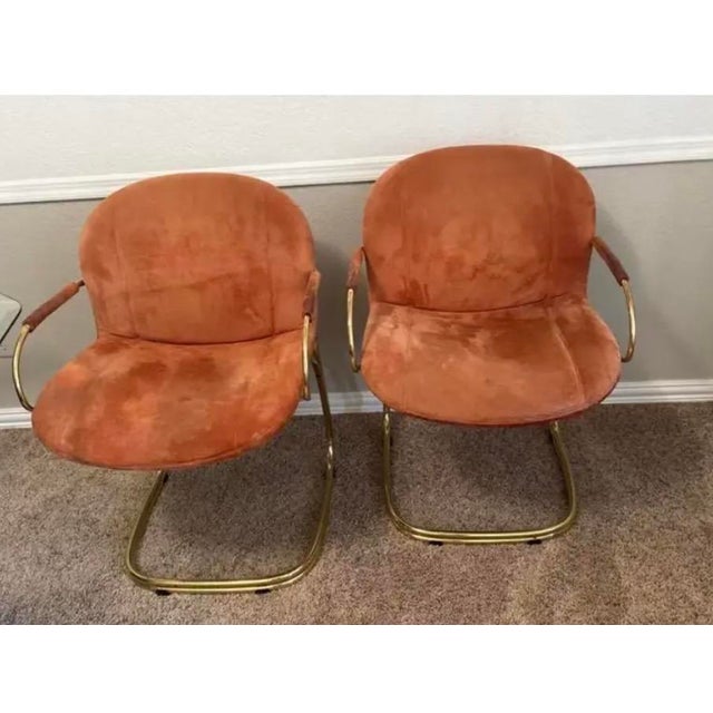 1970s Vintage 1970s Italian Gastone Rinaldi "Sabrina" Cantilever Dining Chairs for Rima - Set of 4 For Sale - Image 5 of 8