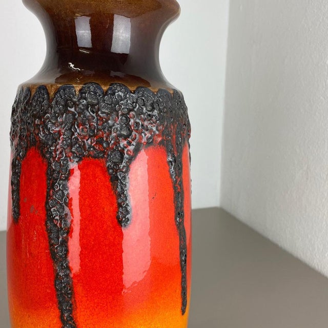Ceramic Crusty Fat Lava Vase from Scheurich, Germany, 1970s For Sale - Image 7 of 18