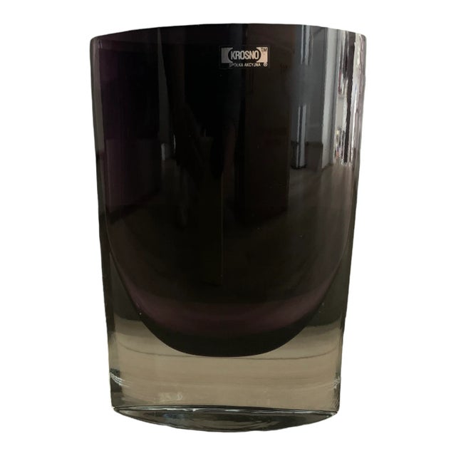 Vintage Amethyst Krosnos Sommerso Vase Spolka Akcyjna For Sale - Image 4 of 9