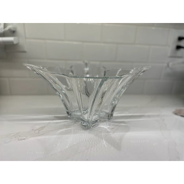 Mikasa Mikasa Crystal Bowl - Florale Centerpiece For Sale - Image 4 of 6