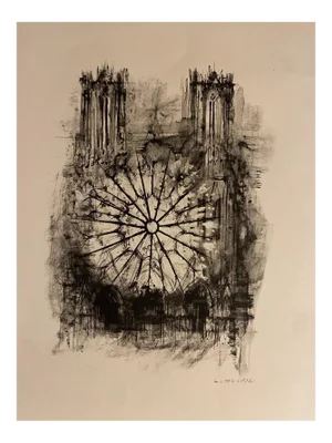 Michel Ciry, Notre Dame De Paris, Lithograph, 1964