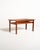 Teak top made of slats, raised edges, and a four-legged structure with lateral crosspieces. Scandinavian production,...