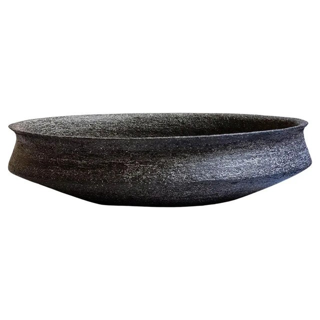 Ceramic Black Stoneware Phiale Plate by Elena Vasilantonaki For Sale - Image 7 of 7
