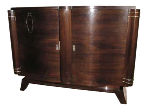 1930s French Art Deco Two-Door Palisander Cabinet