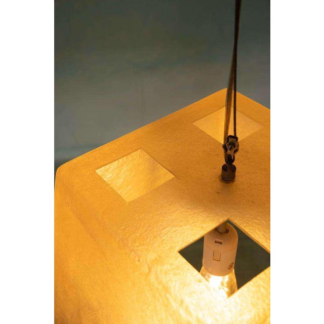 Vintage Minimalist Fiberglass Hanging Lamp from Roche Babois For Sale - Image 14 of 18