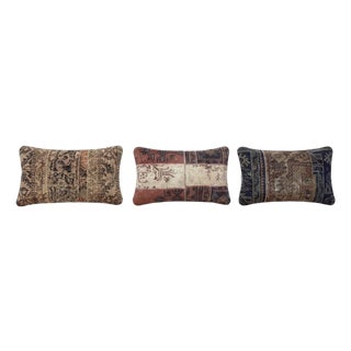 Faded Tribal Rug Pillow Cover 16'' X 24'' - Set of Three For Sale