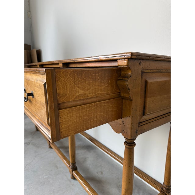 Vintage Mediterranean Spanish Colonial Style Three-Drawer Console Table For Sale - Image 15 of 18