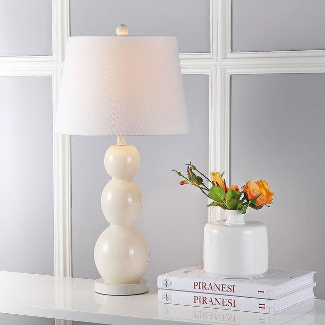 2020s 26.5 Inch H Three Sphere Glass Table Lamp in Light Grey - a Pair For Sale - Image 5 of 8