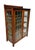 Arts & Crafts Antique Arts & Crafts Mission Oak China Cabinet With Leaded Crystal Glass Panels For Sale - Image 3 of 12