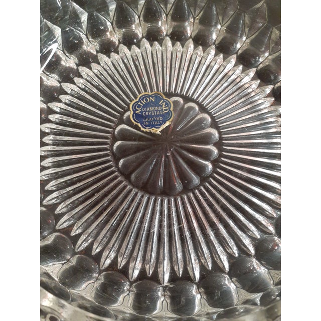 1960s 1960s Diamond Crystal Made in Italy Catchall Bowl For Sale - Image 5 of 6