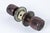 Old stock, never been used Russian wood with Vintage brass doorknob set. Perfect for a mid-century style home. Standard...